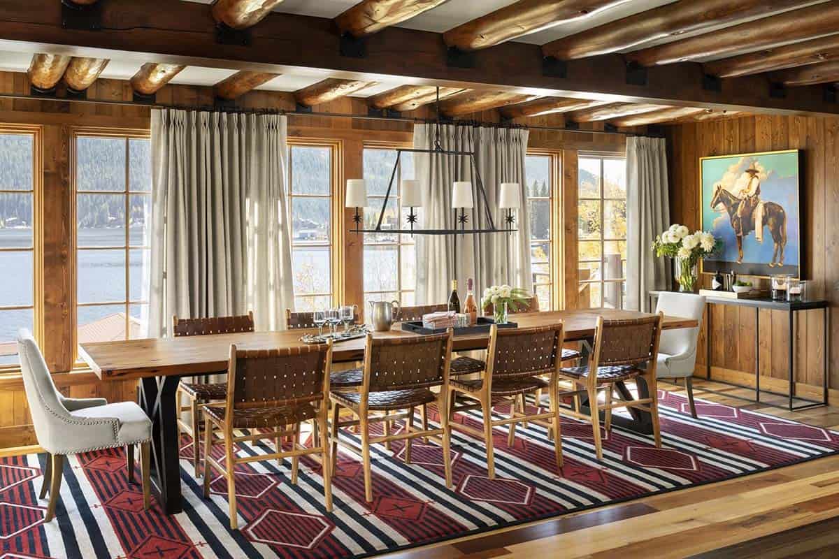 modern rustic dining room