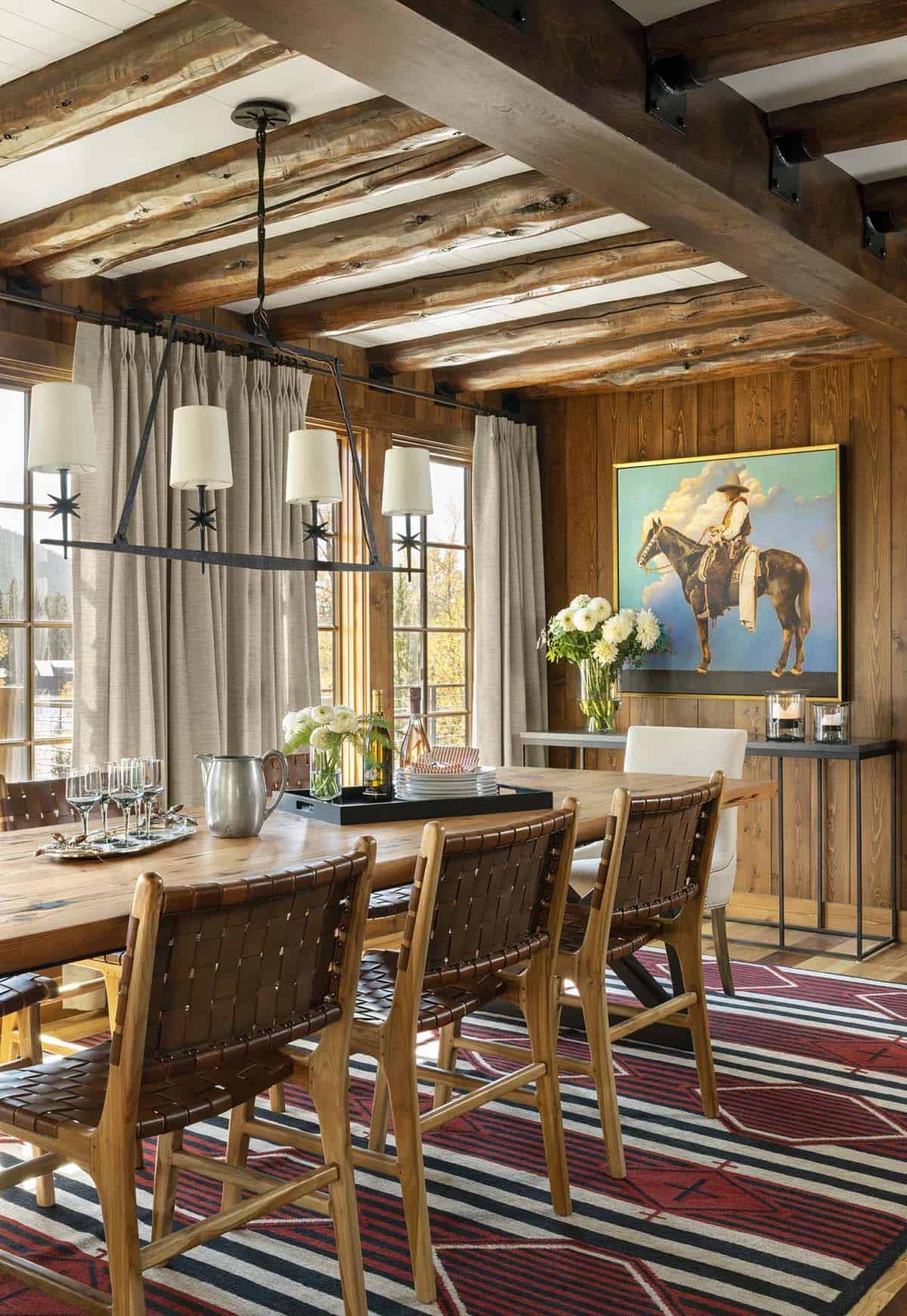 modern rustic dining room