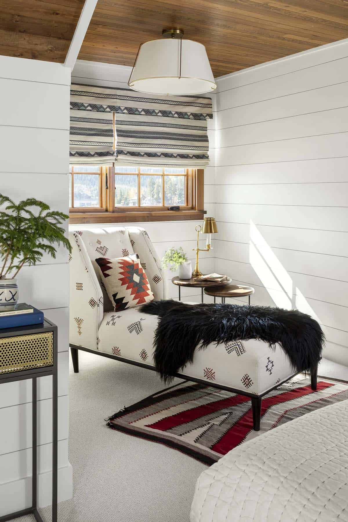 modern rustic reading nook