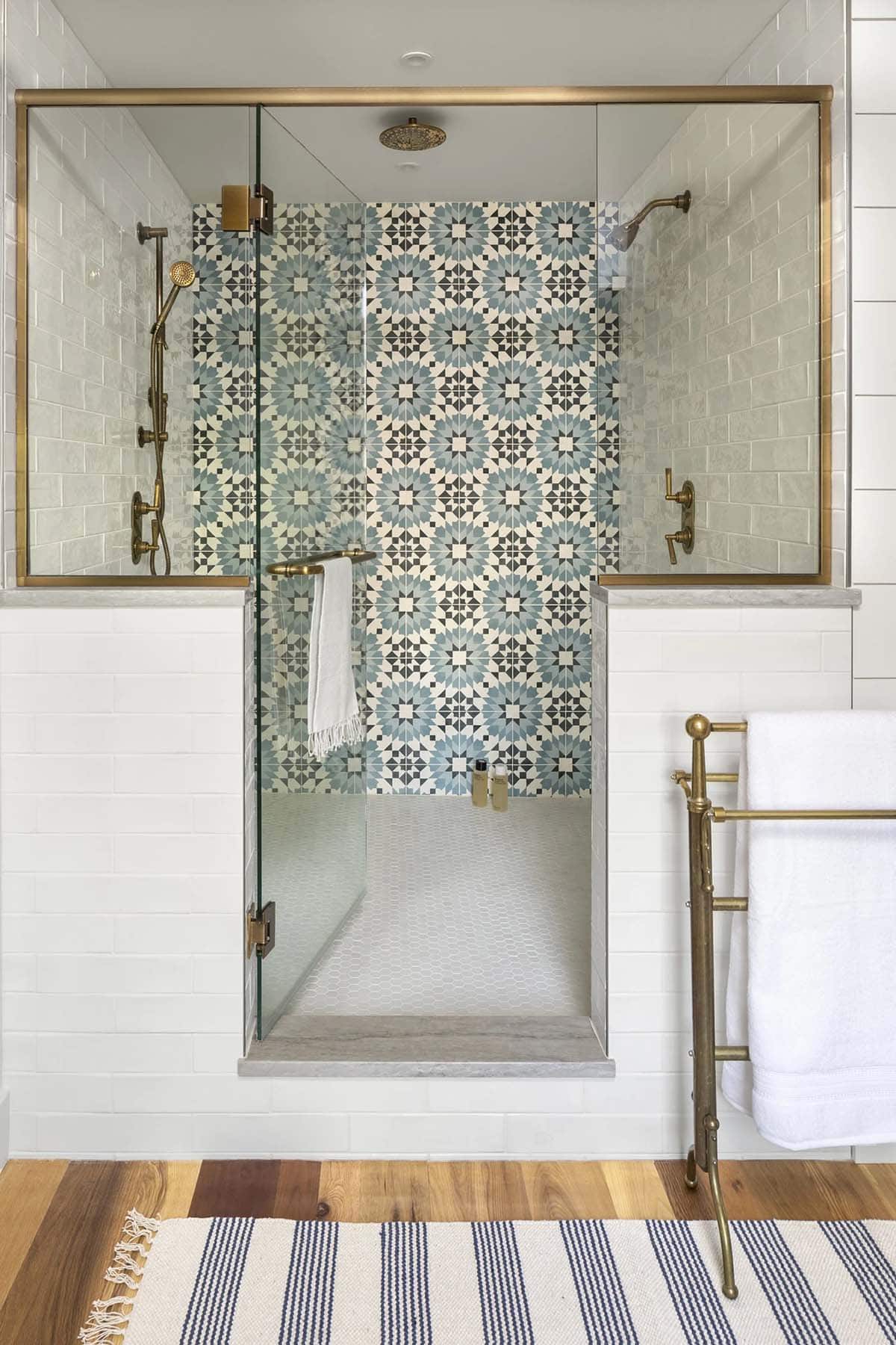 modern rustic bathroom shower