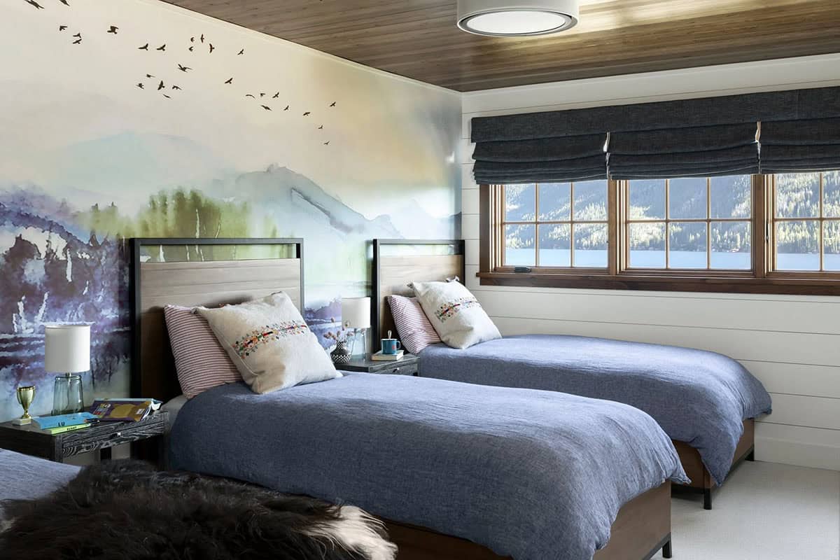 modern rustic guest bedroom