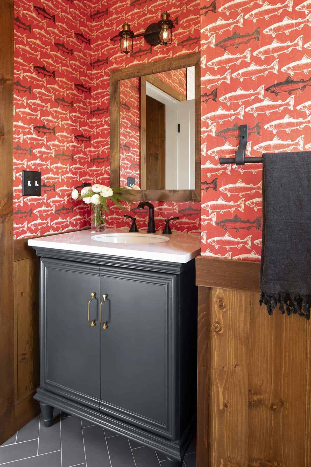 modern rustic bathroom