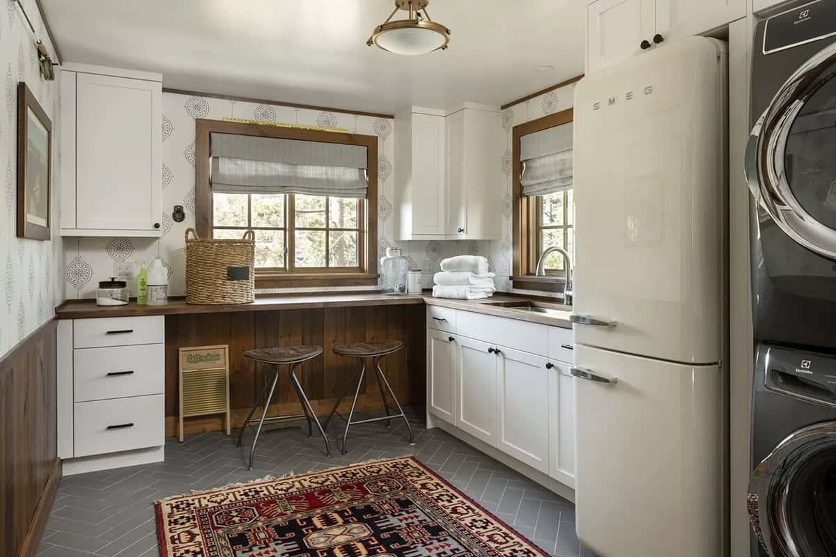 modern rustic laundry room