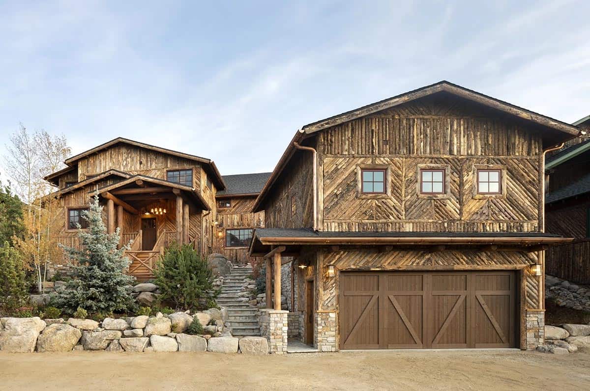 rustic lake house exterior