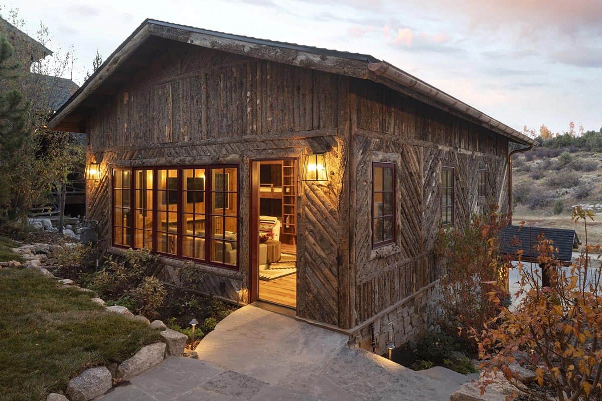 rustic lake house exterior