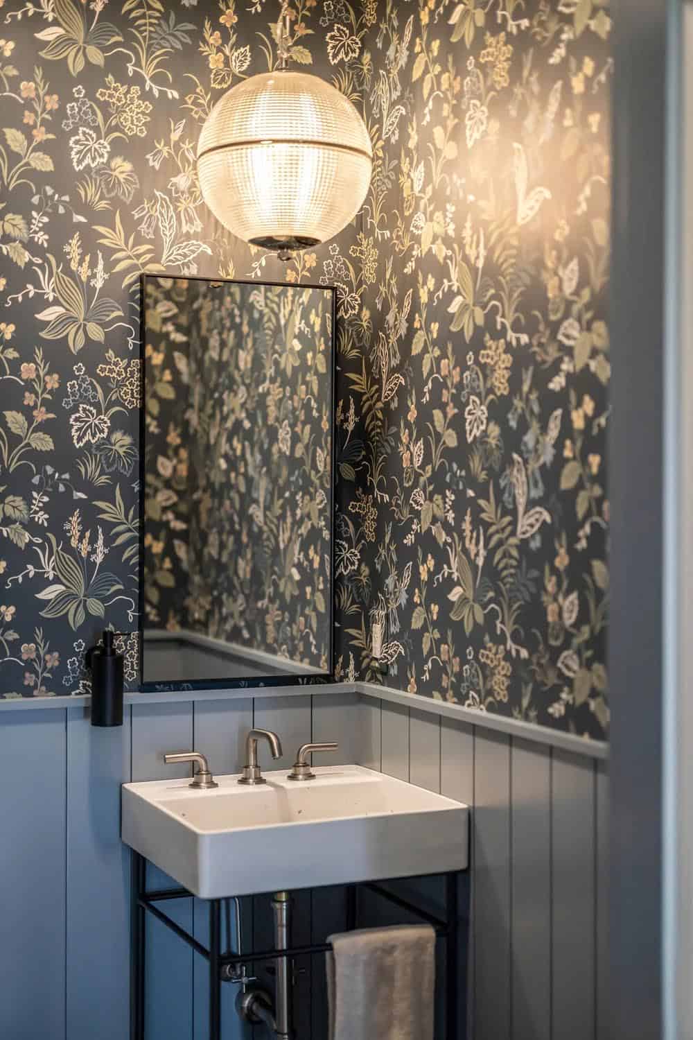 farmhouse style powder room