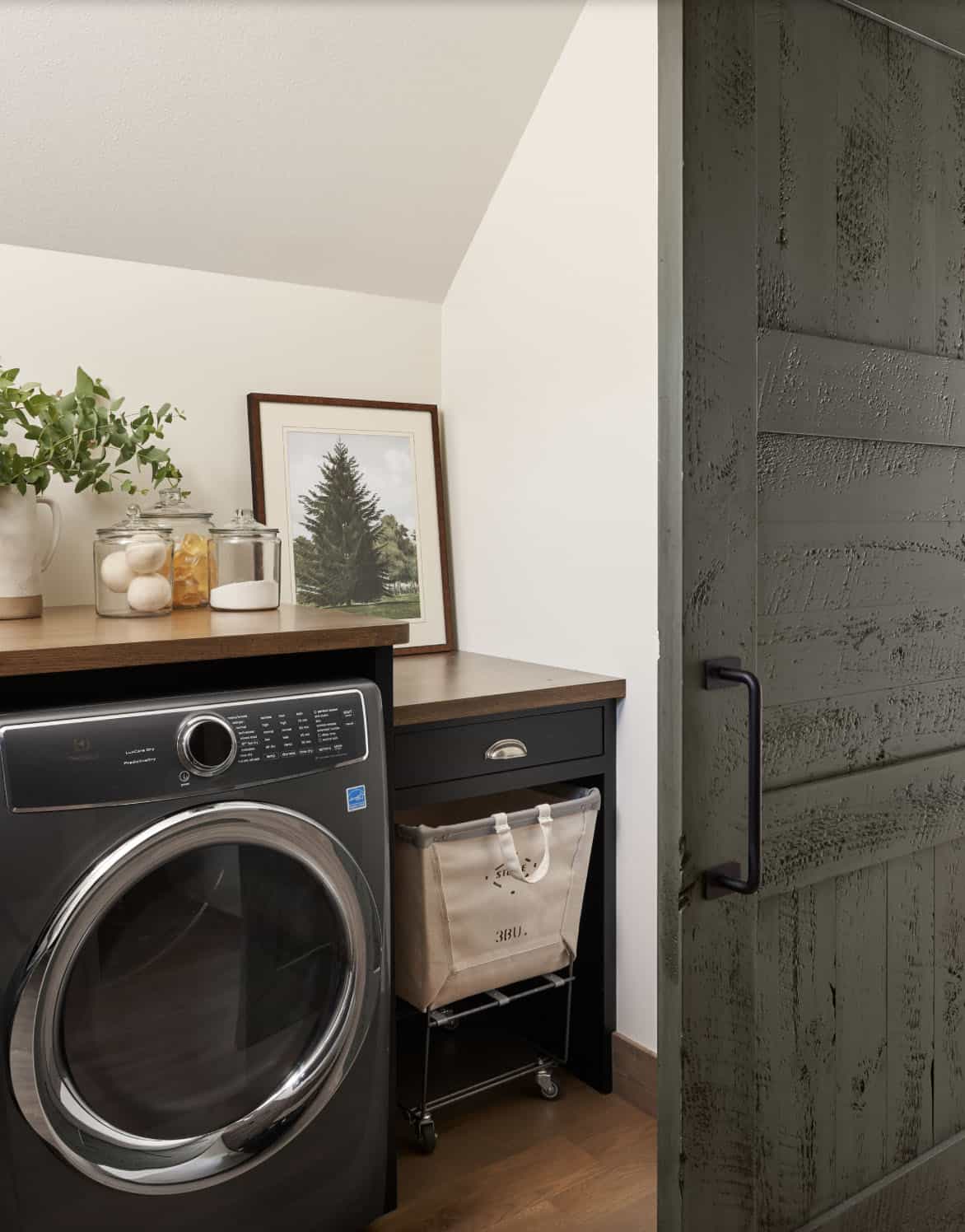rustic laundry room