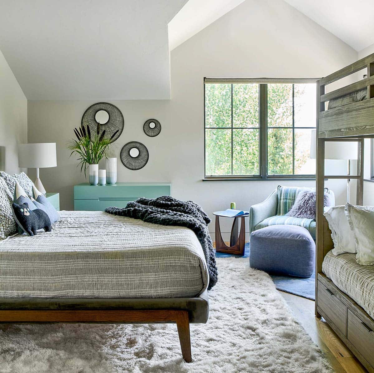 modern rustic bedroom