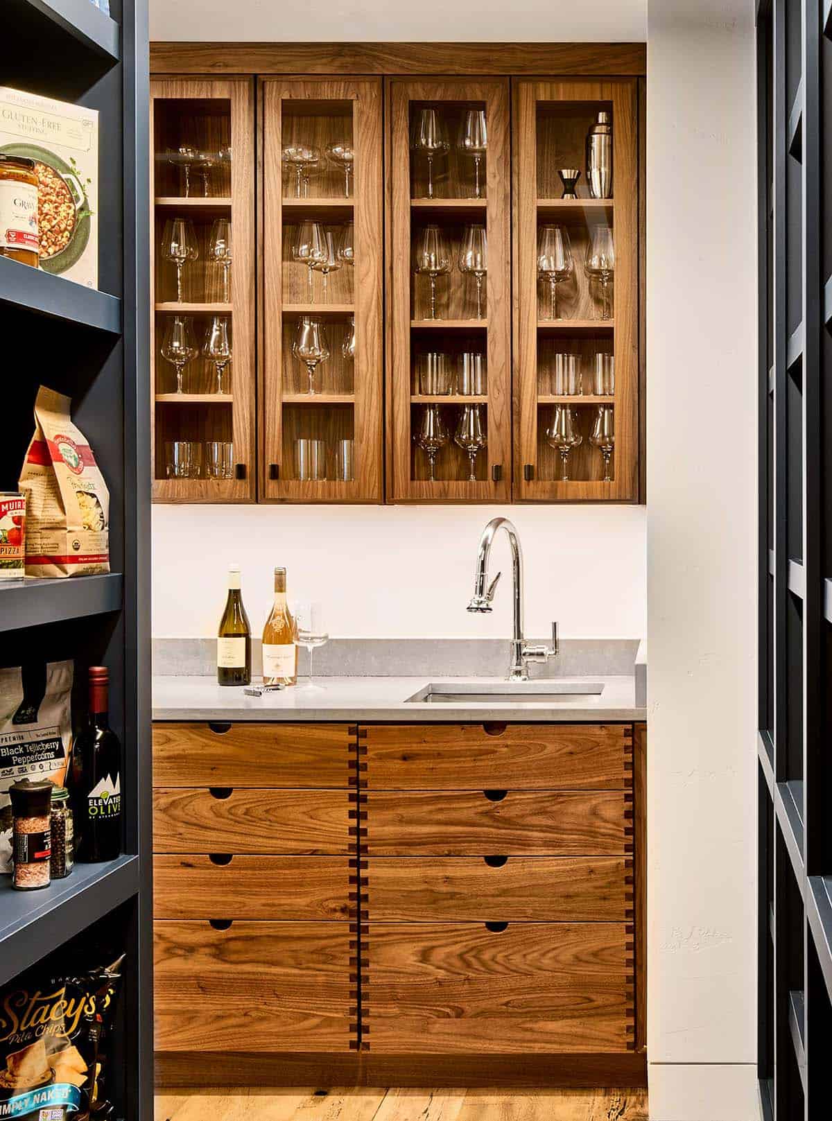 modern rustic wet bar
