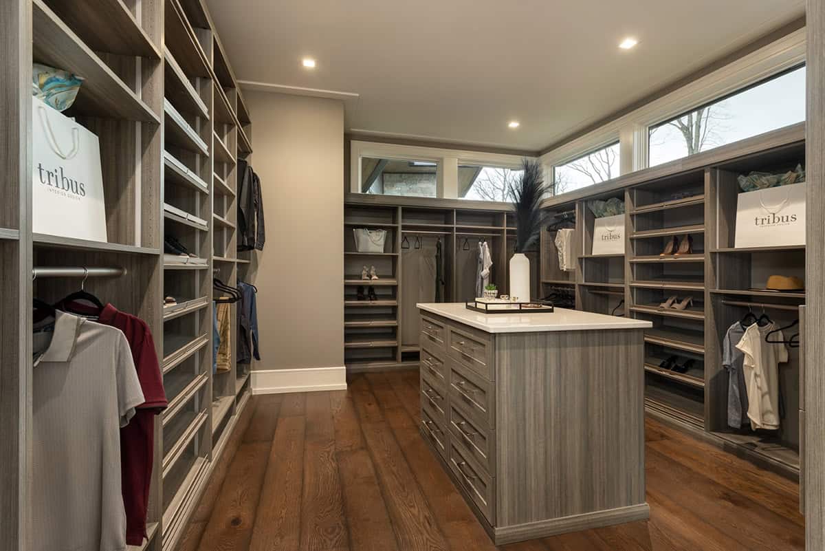 modern walk-in closet