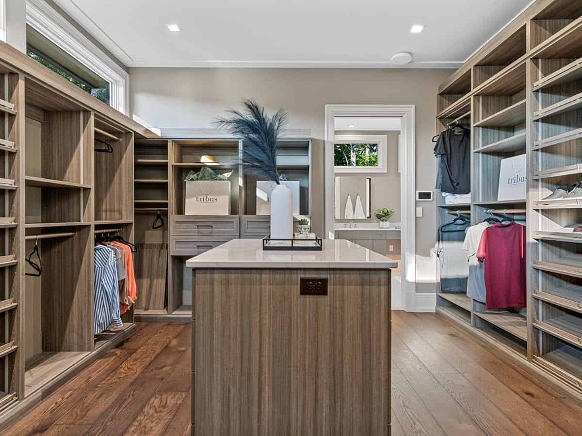 modern walk-in closet