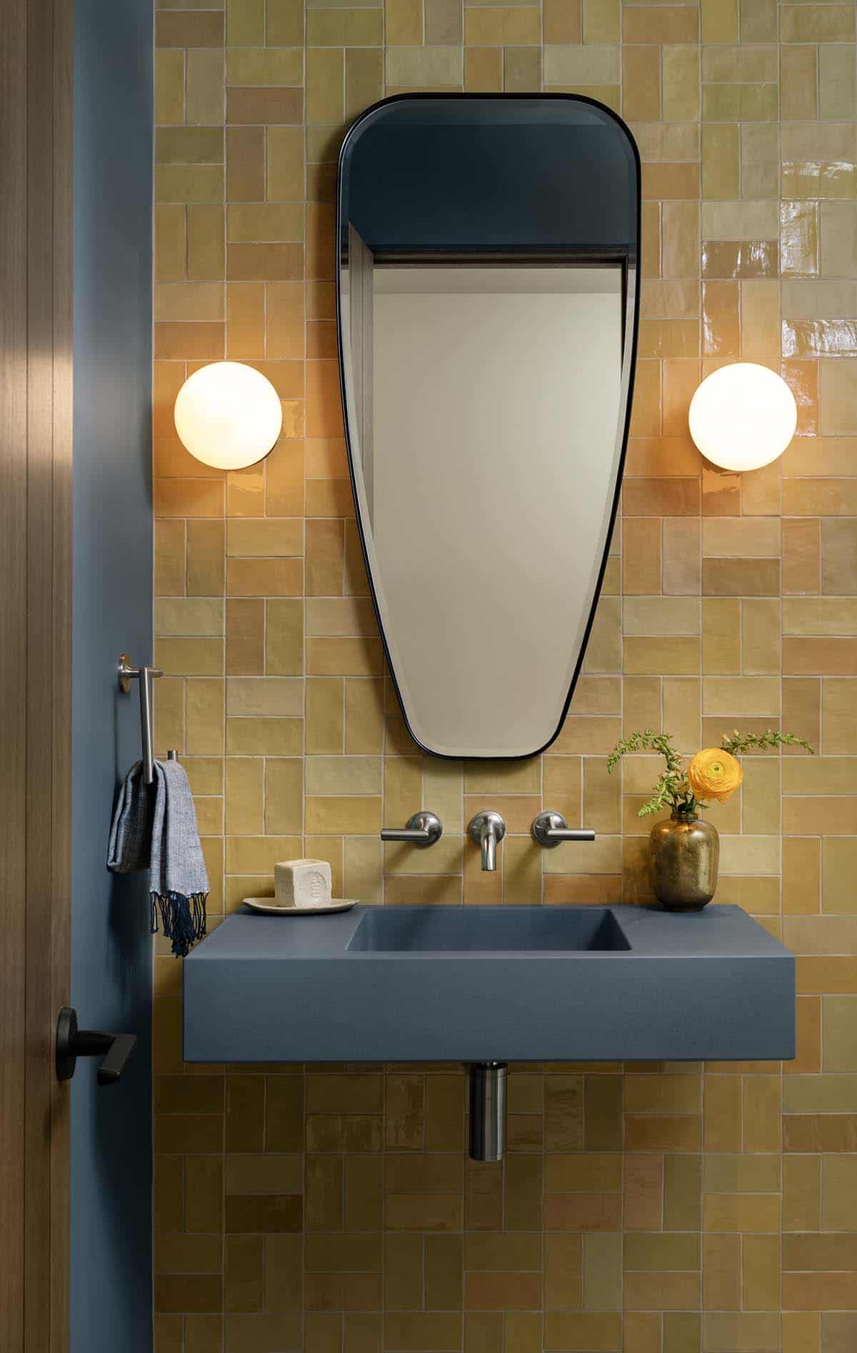 modern powder bathroom