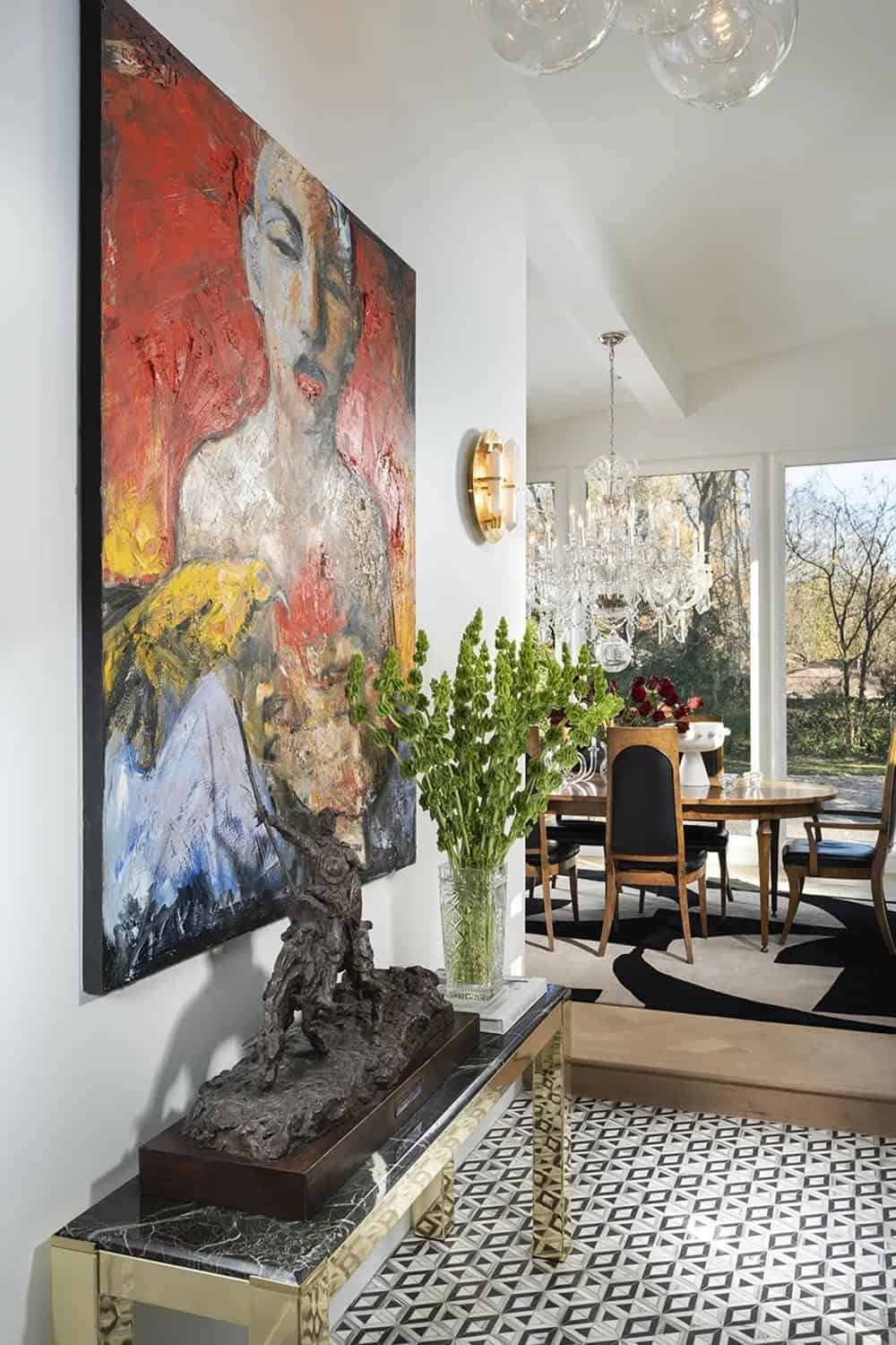 mid-century modern home entry