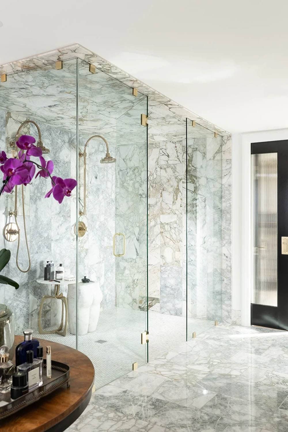 mid-century modern bathroom shower