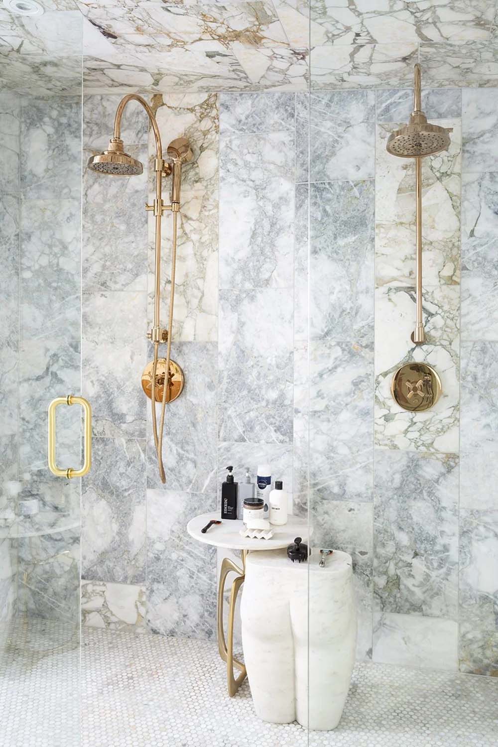 mid-century modern bathroom shower