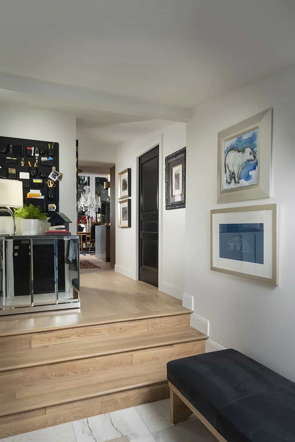 mid-century modern hallway