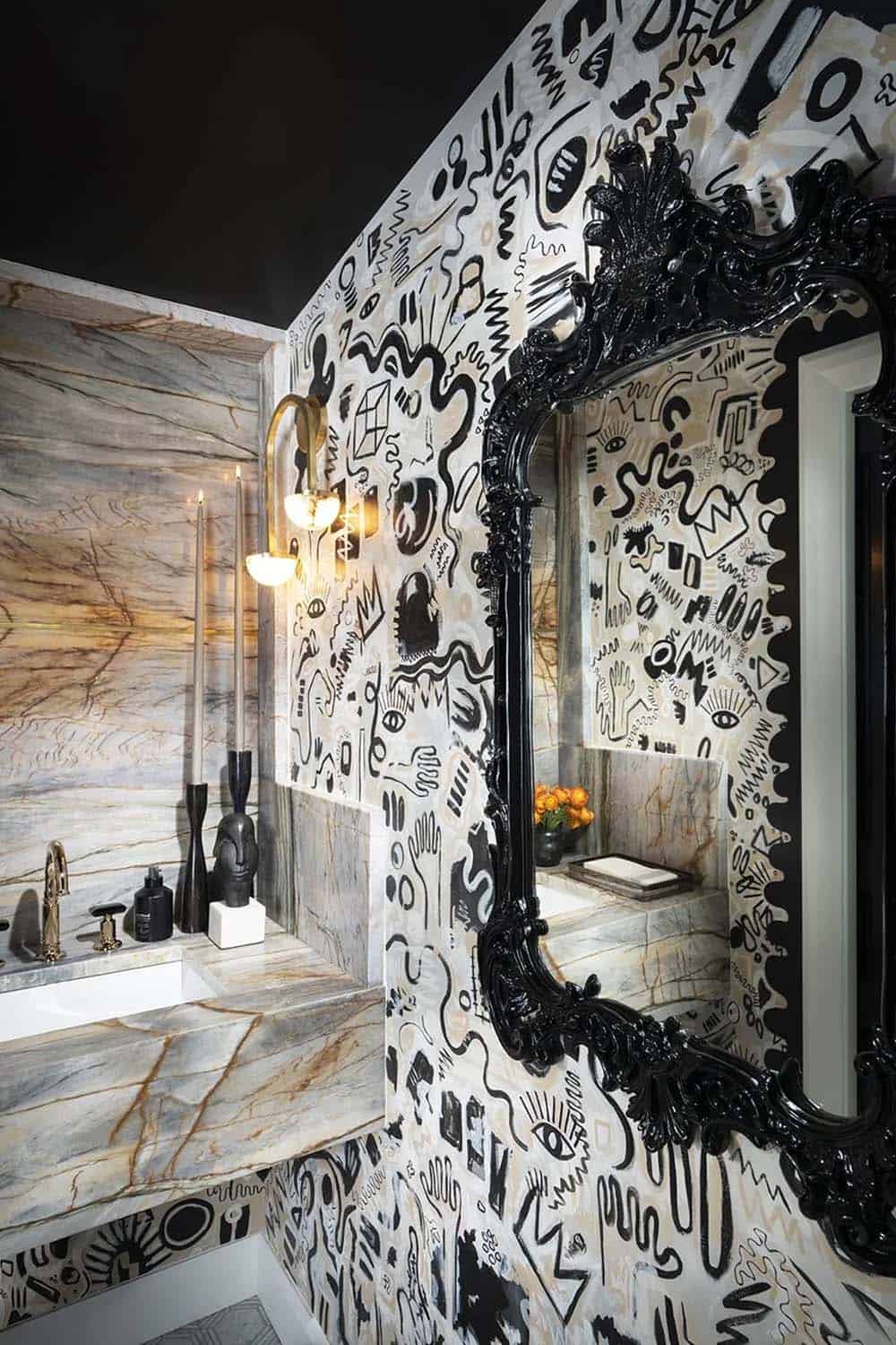 mid-century modern bathroom