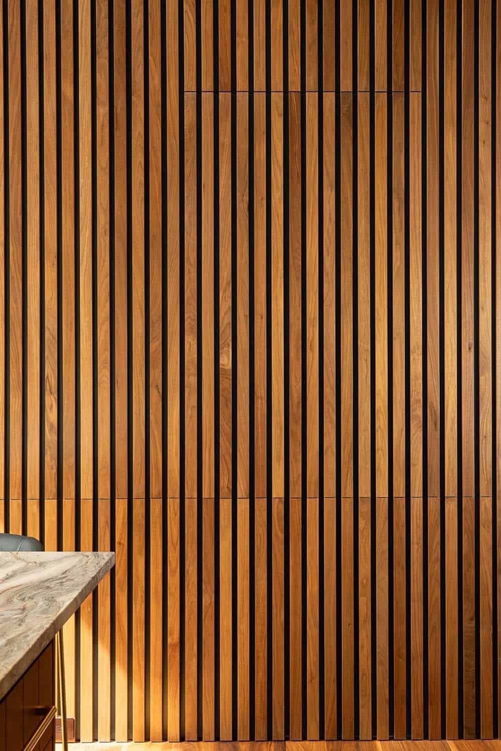 midcentury modern kitchen cabinet detail