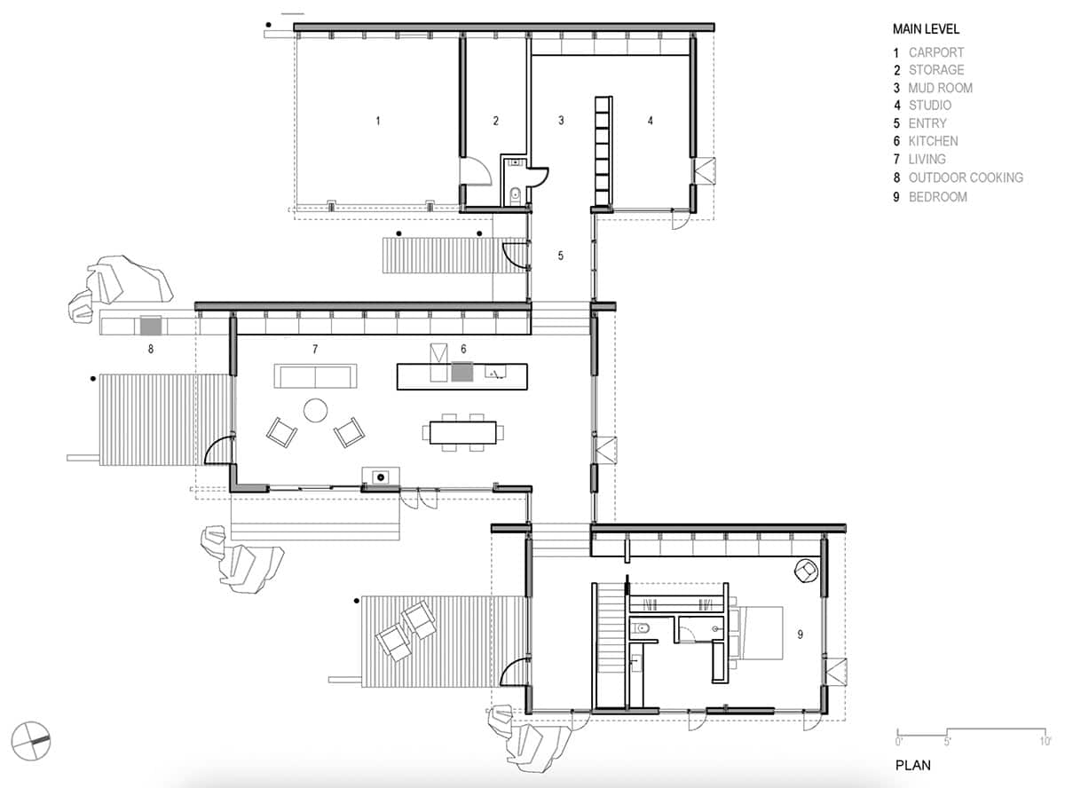 modern alpine cabin floor plan