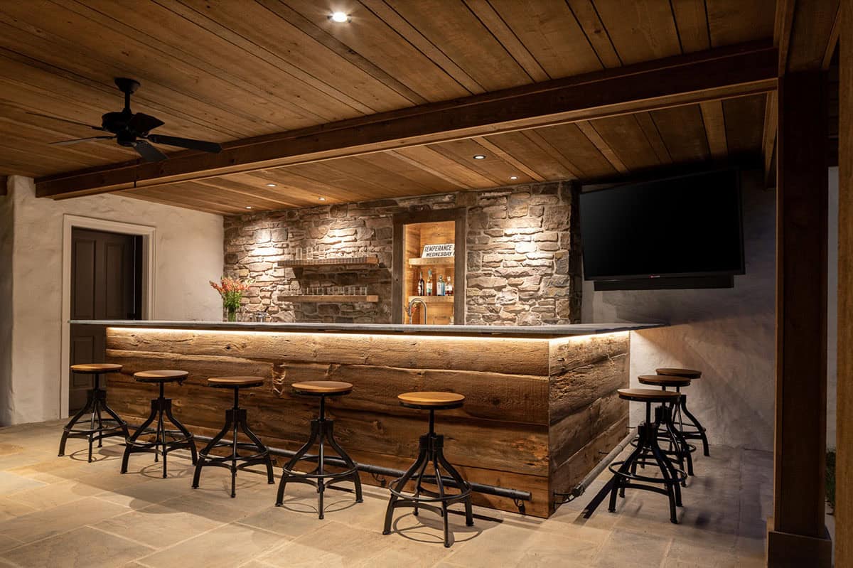 farmhouse home bar