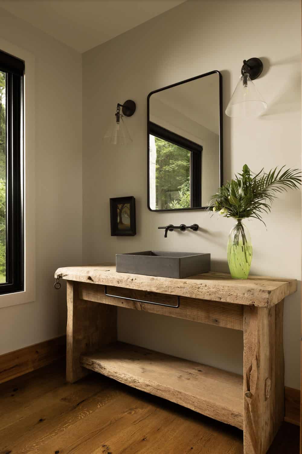 farmhouse powder room