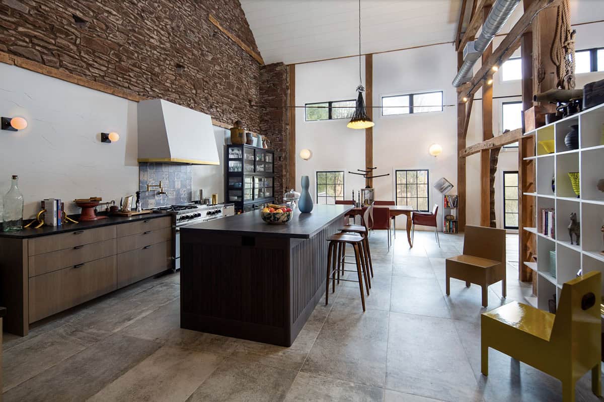 modern barn style kitchen