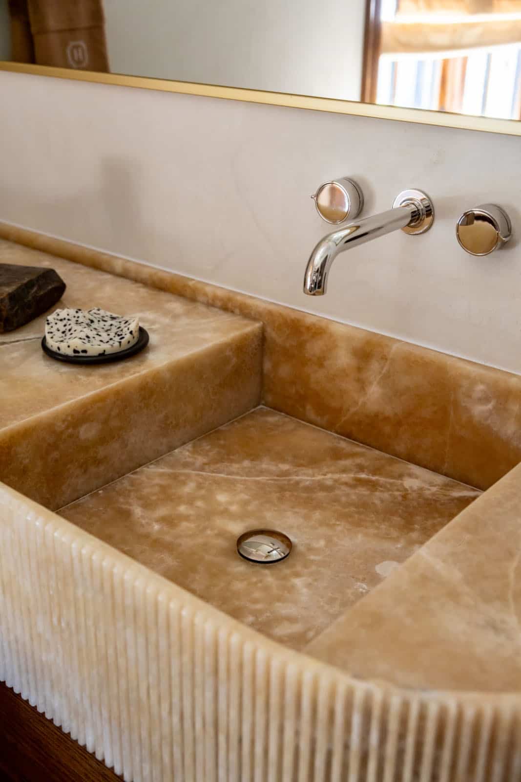 modern bathroom sink detail