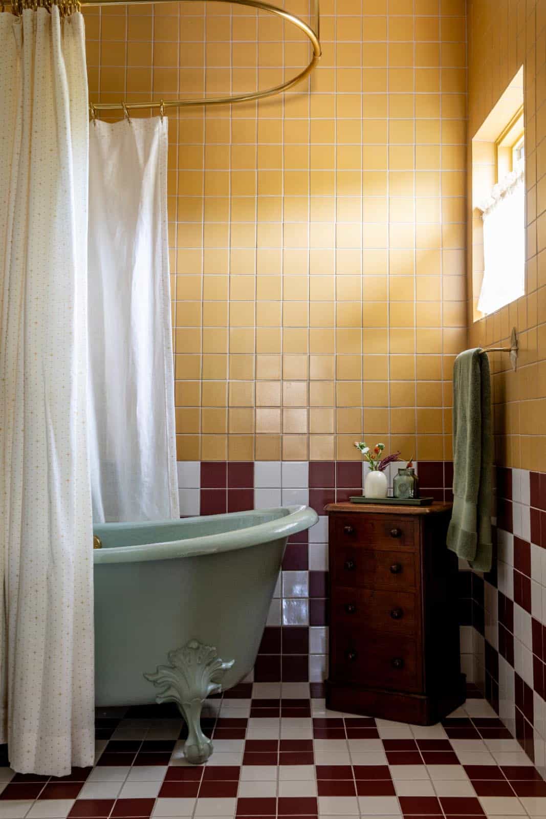 modern bathroom with a tub