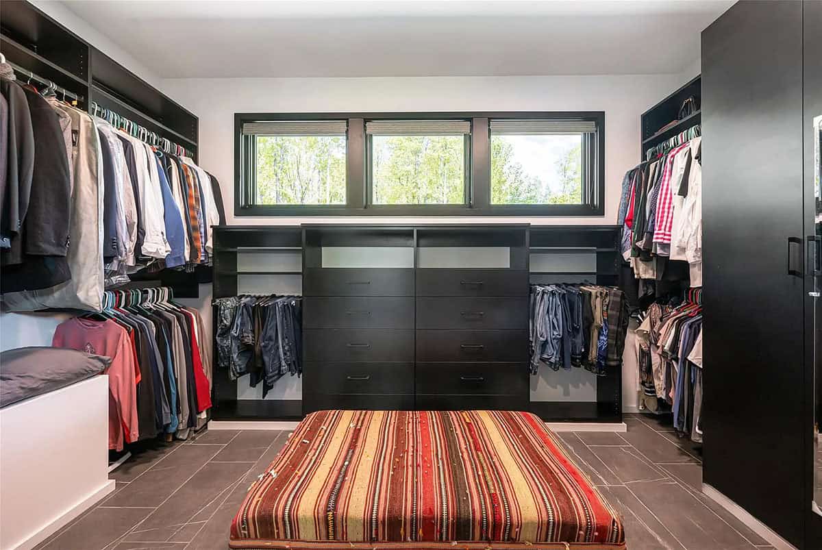 modern walk-in closet