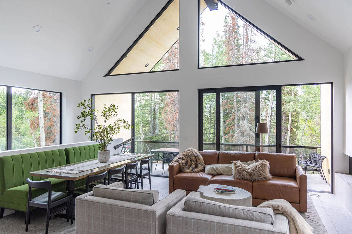 modern scandinavian style living room with large windows