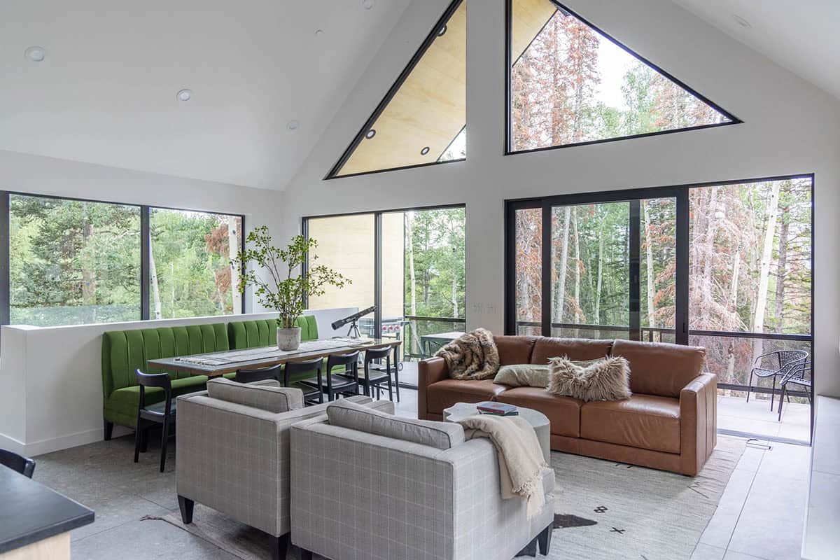 modern scandinavian style living room with large windows