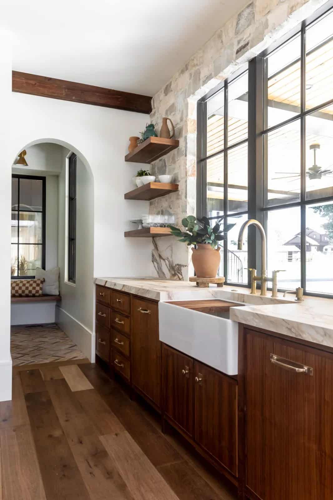 modern scandinavian style kitchen sink wall