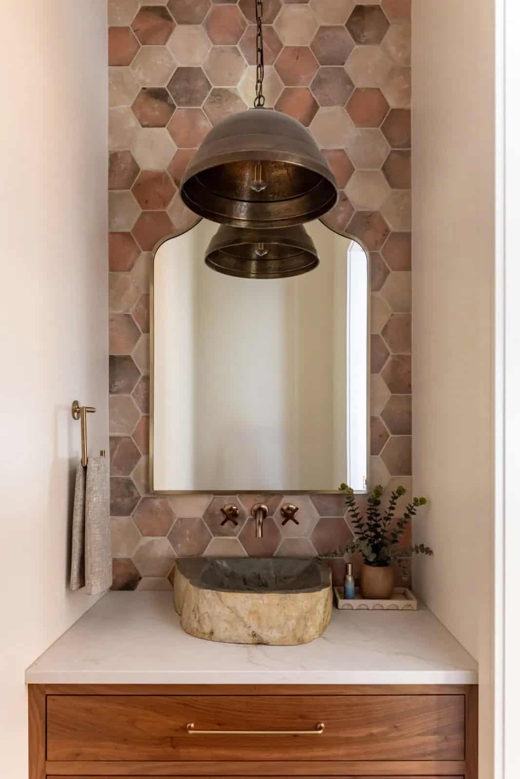 modern scandinavian style powder room