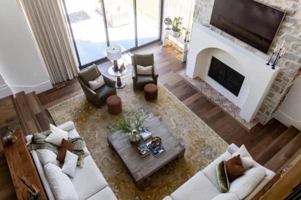 Inside a modern Scandinavian-style home in the picturesque Utah mountains