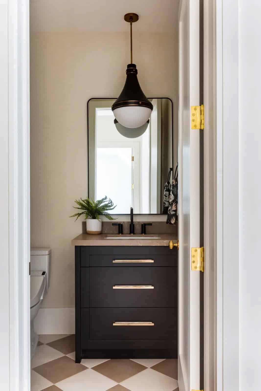 modern scandinavian style powder room