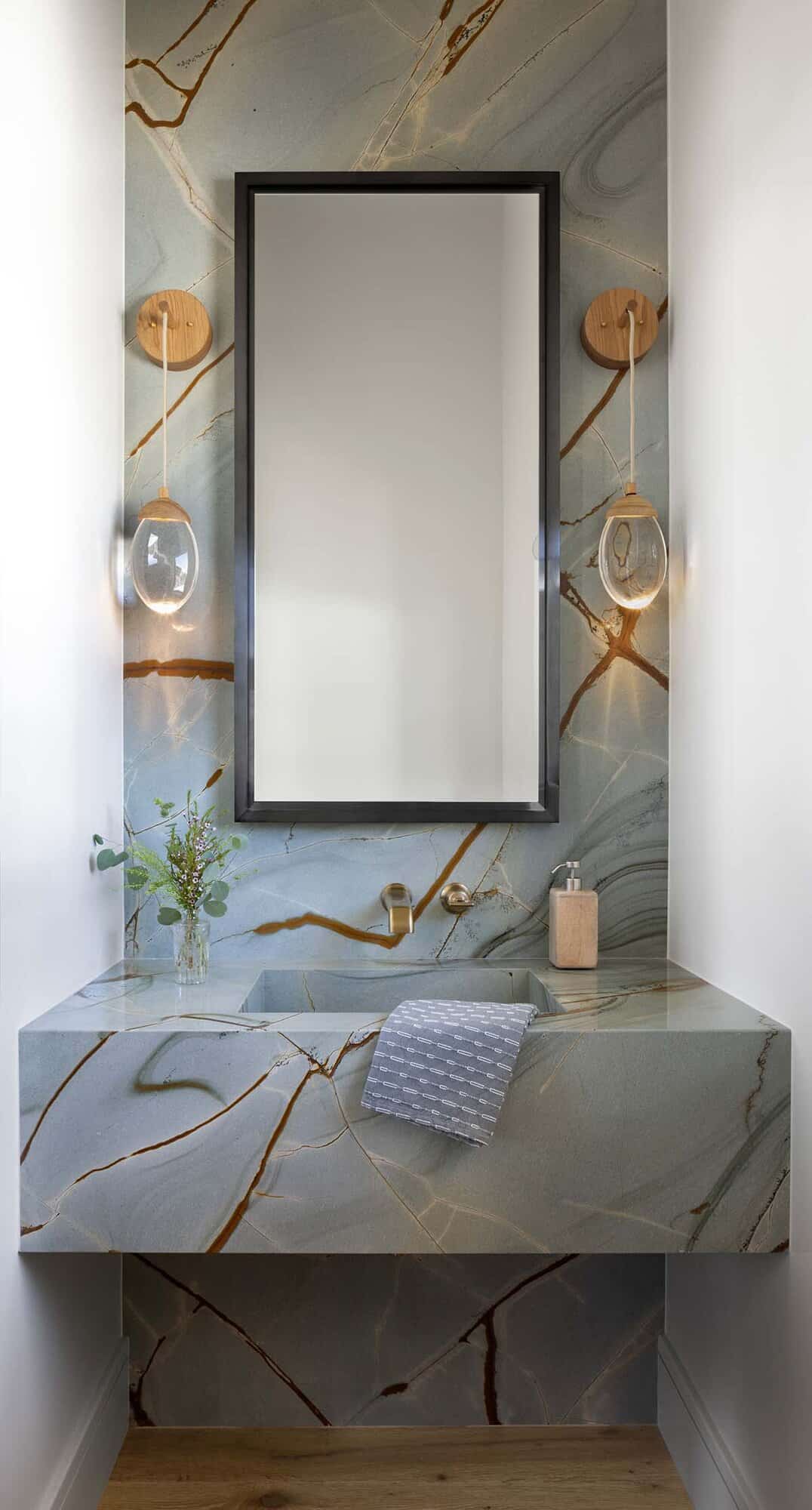 contemporary powder room