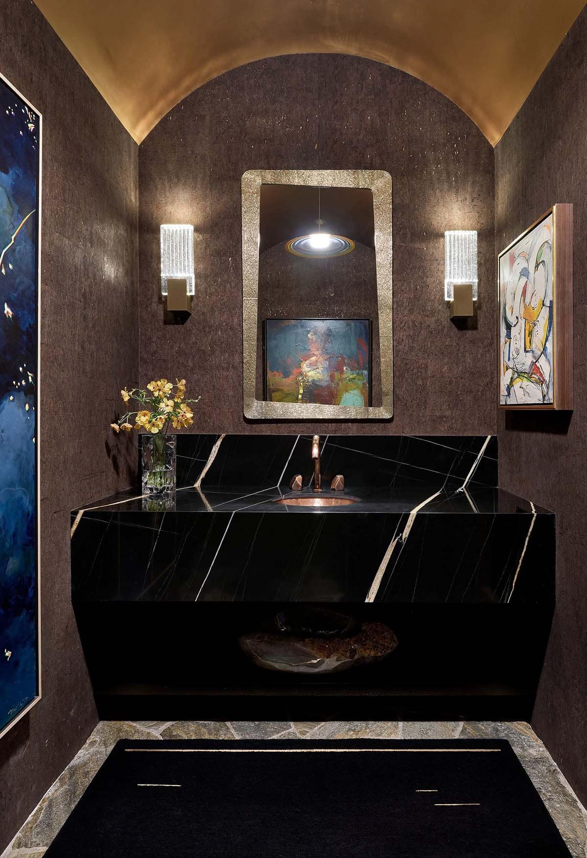mountain modern powder room