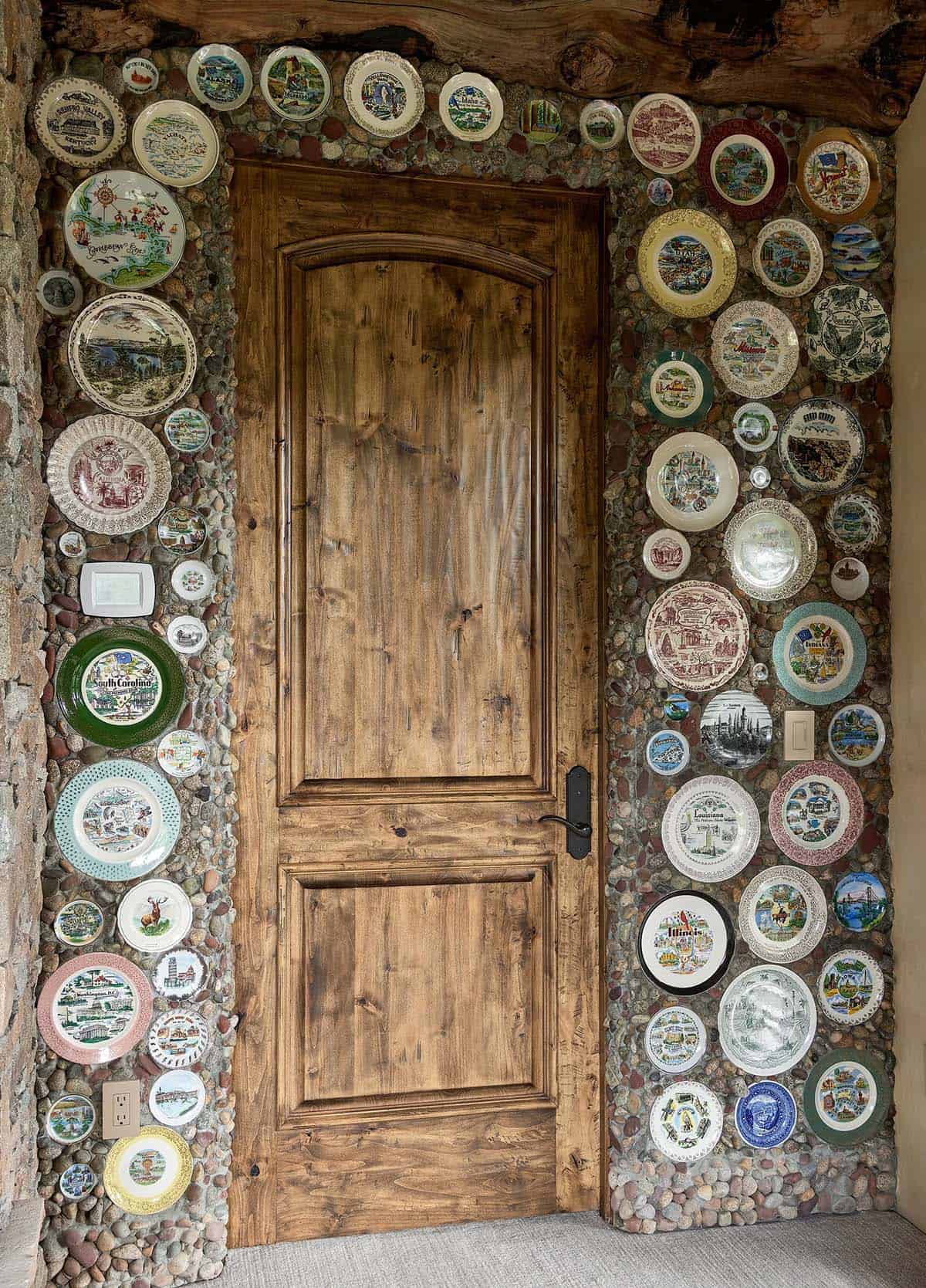 mountain modern bedroom entry wall detail