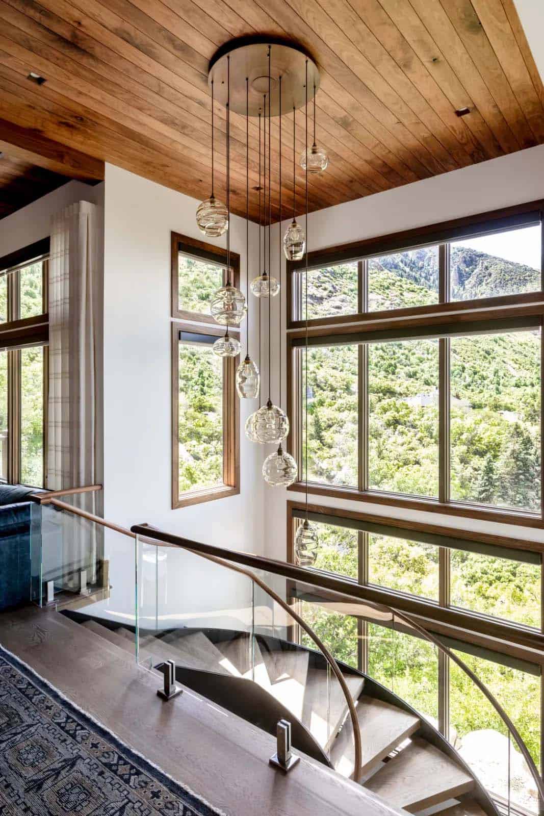 modern curved staircase