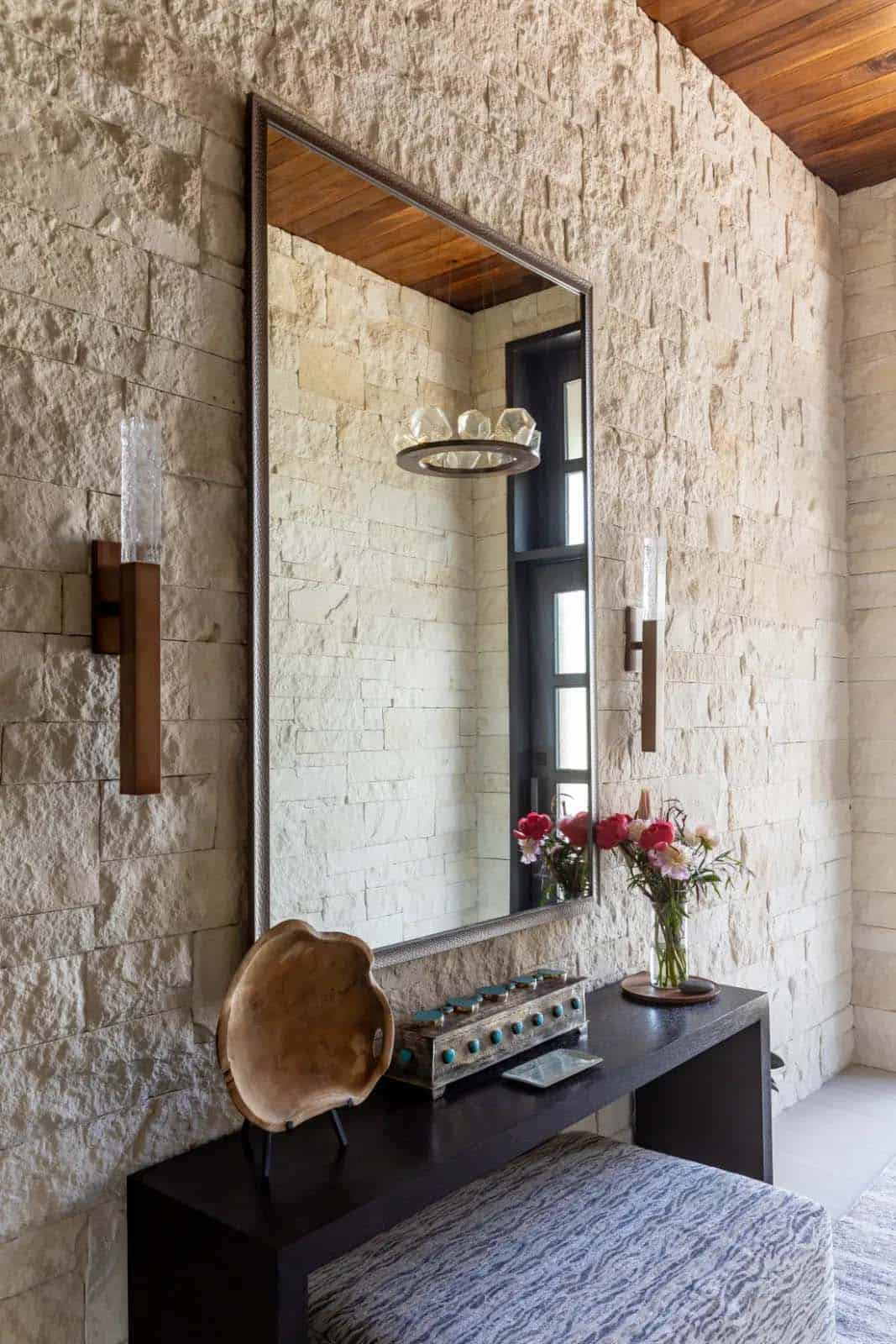 modern mountain home entry