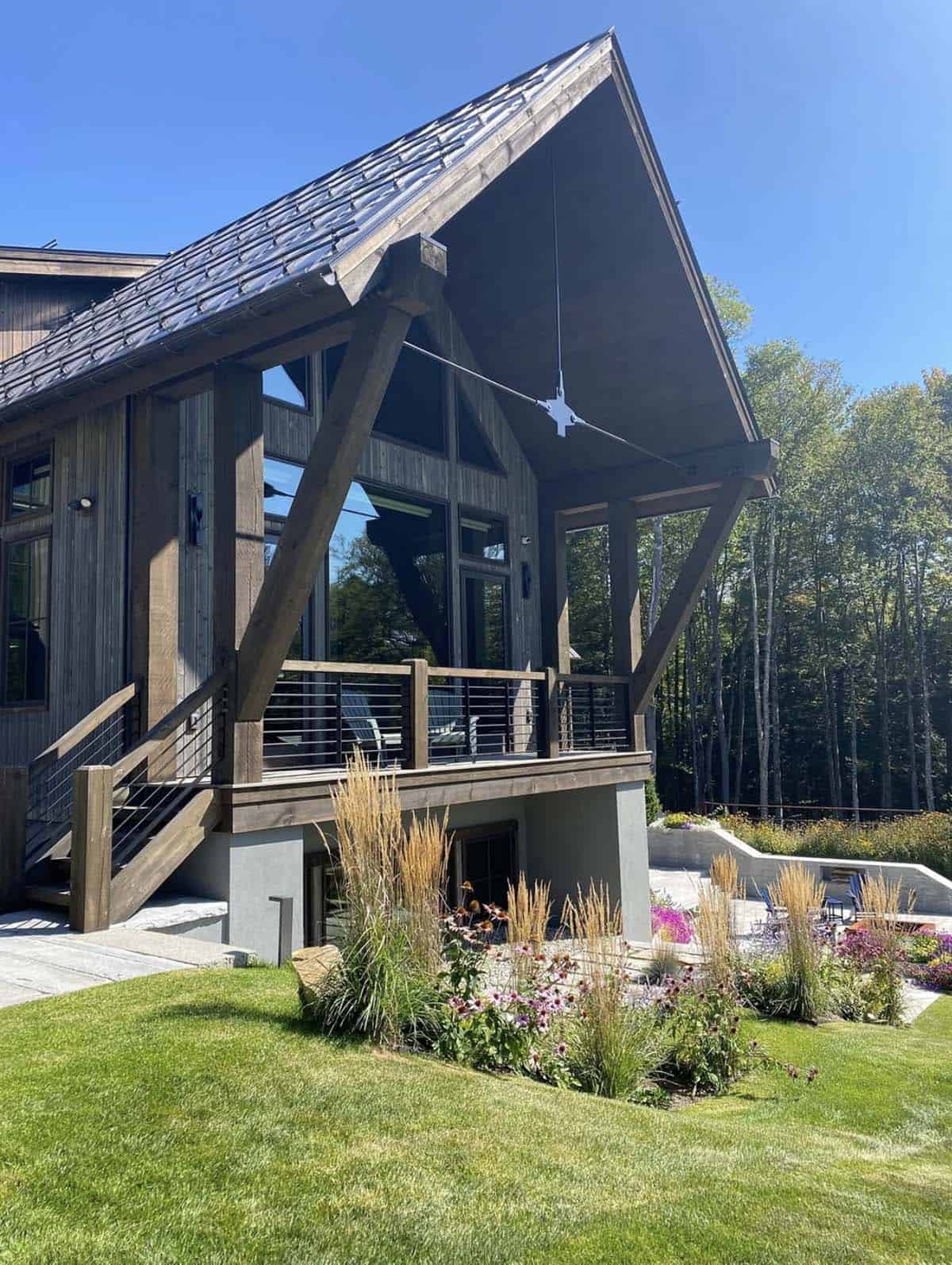 mountain ski home exterior landscape