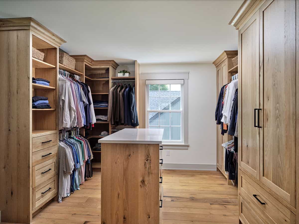 farmhouse style walk-in closet