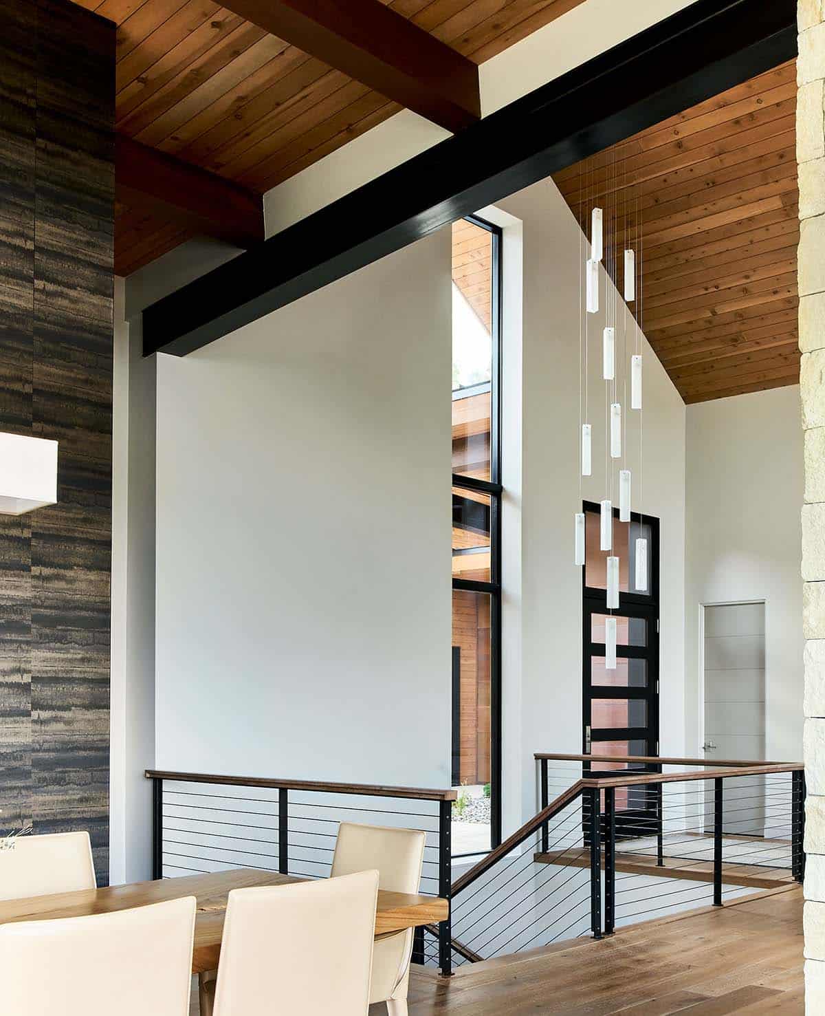 modern mountain home entry