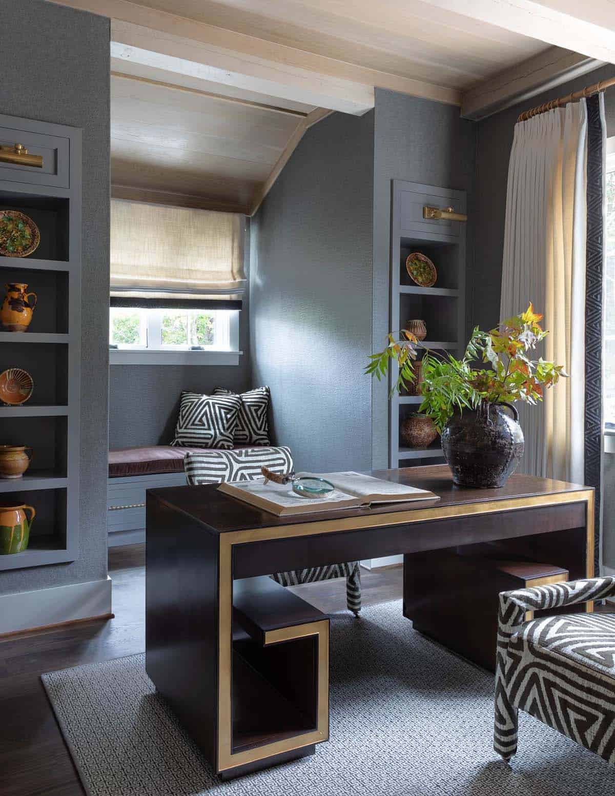 refined rustic home office