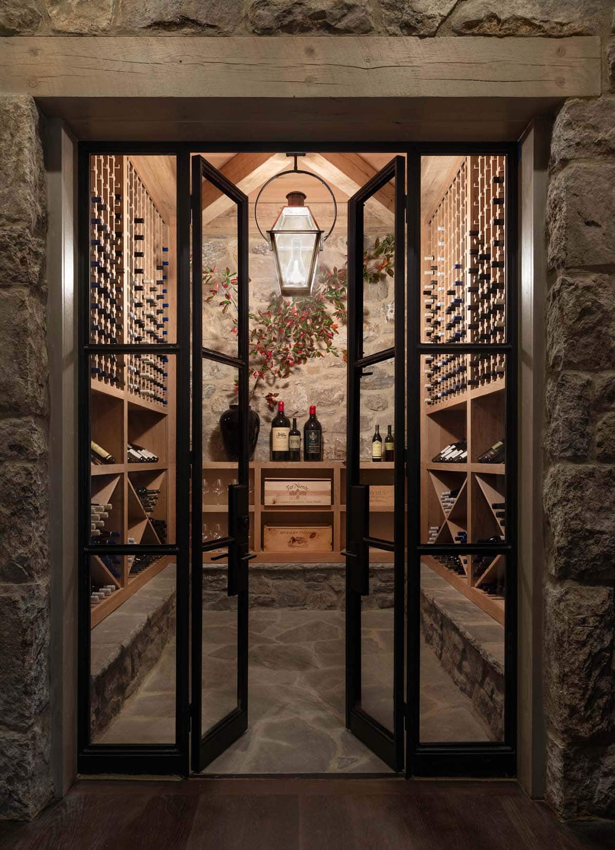 refined rustic wine cellar