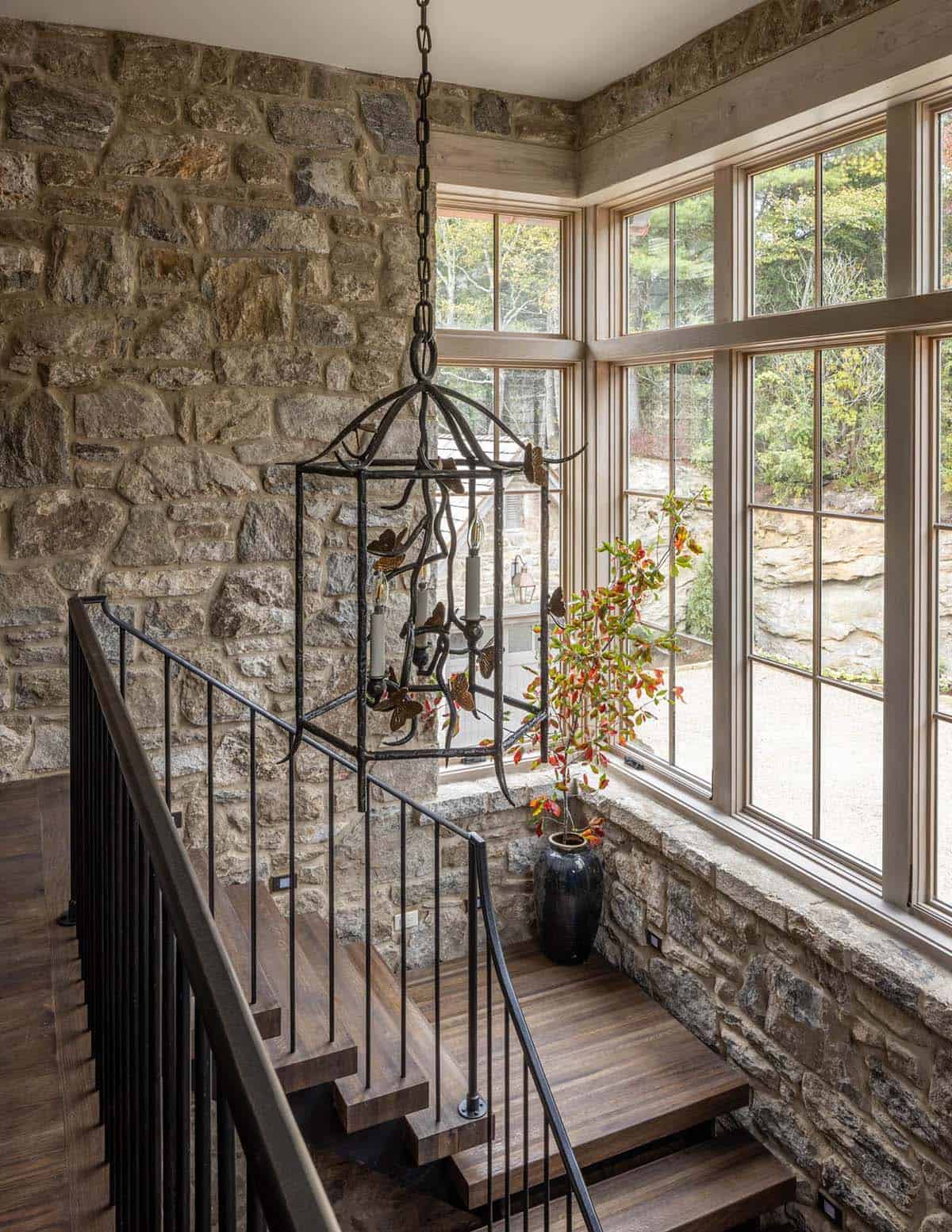 refined rustic staircase