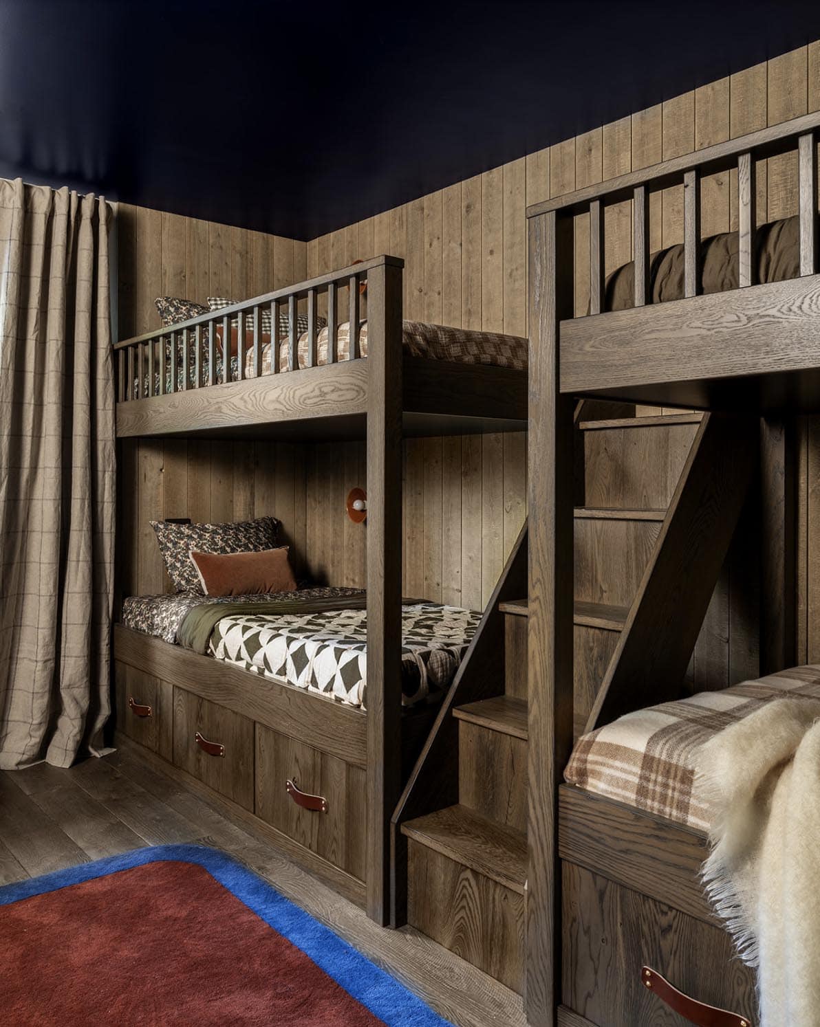 rustic kids bunk bedroom