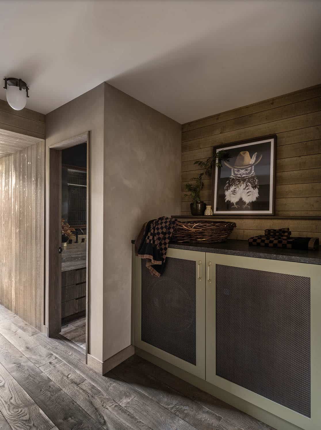 rustic laundry room