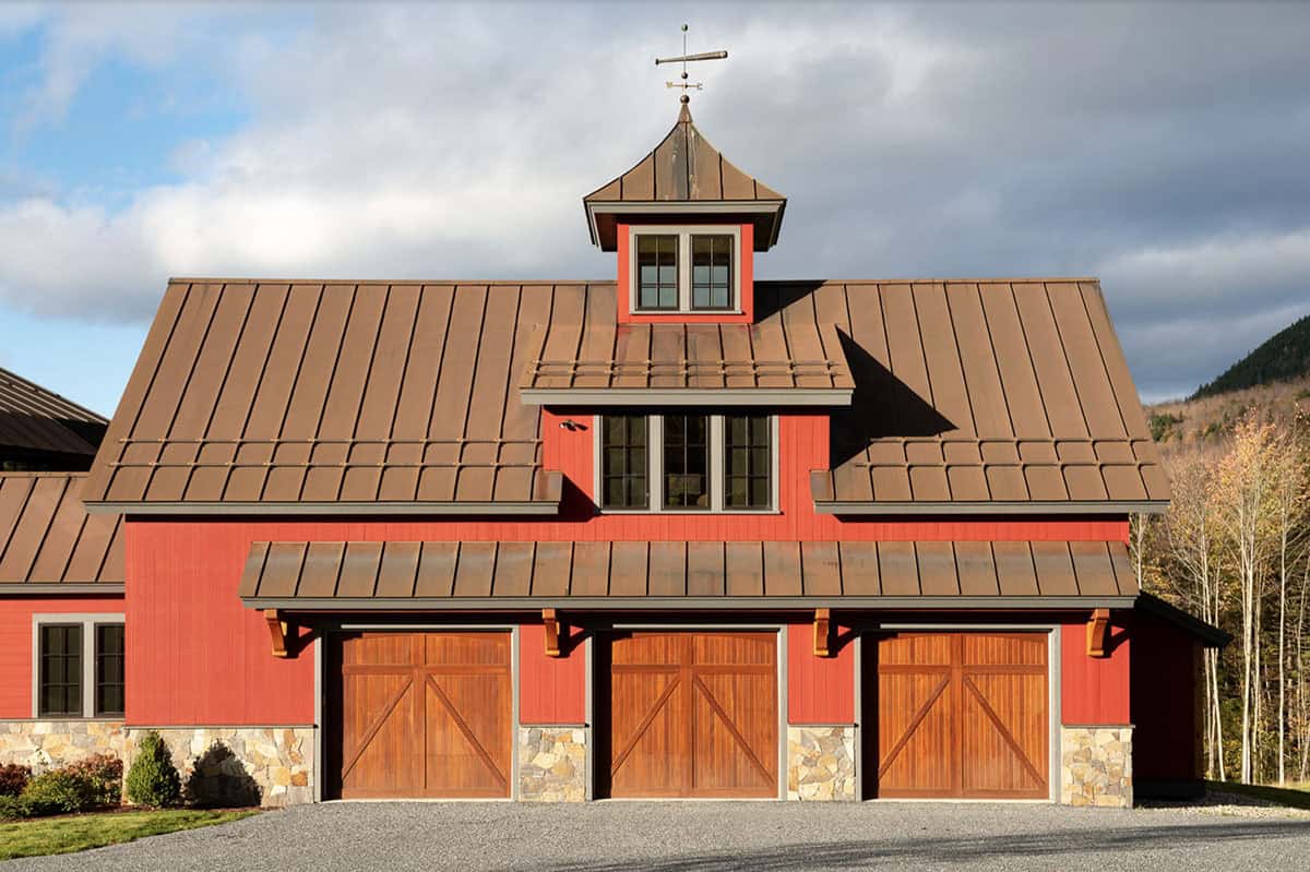 rustic red farmhouse barn exterior
