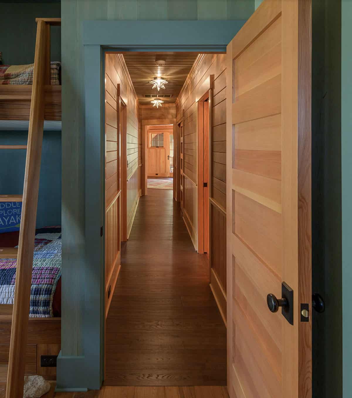 rustic bunk bedroom entry
